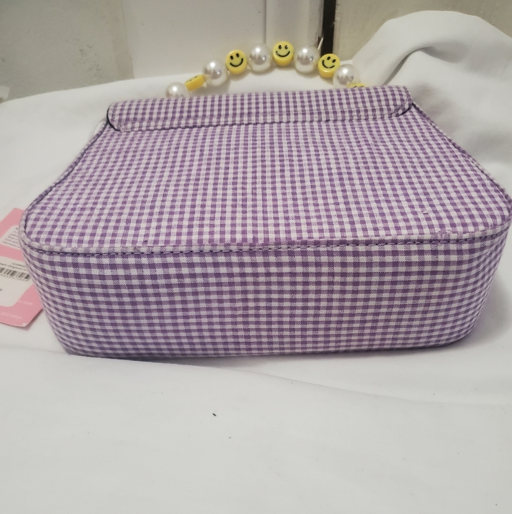 Women's Aerin Mini Satchel Bag - Lilac Gingham - Picture 4 of 7